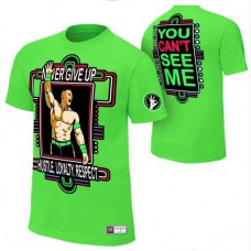 WWE футболка рестлера, Джона Сина, John Cena, "Neon Green", зеленая